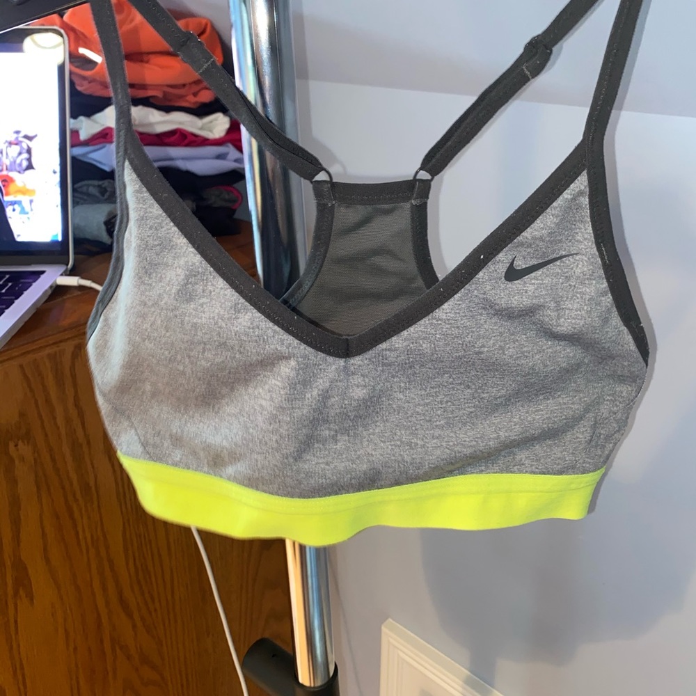 Grey nike sports bra